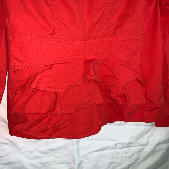 CAbi 727 Taylor Ruffle Jacket, Red, Size Small - Picture 4 of 7